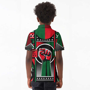 Power Fist And Patterns In Pan African Kid Polo Shirt