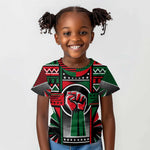 Power Fist And Patterns In Pan African Kid T shirt