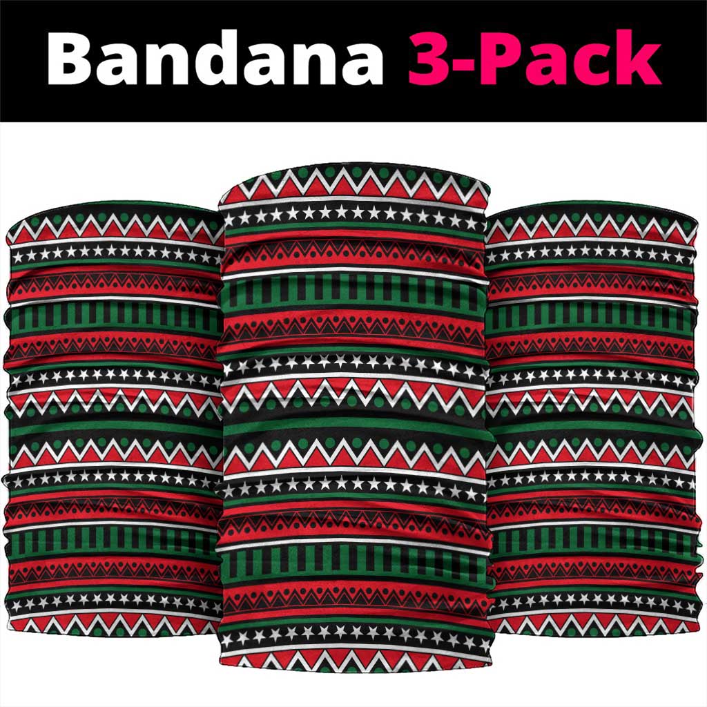 Power Fist And Patterns In Pan African Neck Gaiter - African Pride