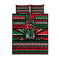 Power Fist And Patterns In Pan African Quilt Bed Set