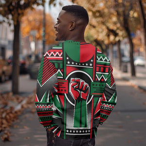 Power Fist And Patterns In Pan African Sweatshirt