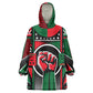 Power Fist And Patterns In Pan African Wearable Blanket Hoodie
