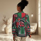 Power Fist And Patterns In Pan African Women Casual Shirt DT02