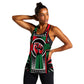 Power Fist And Patterns In Pan African Women Racerback Tank