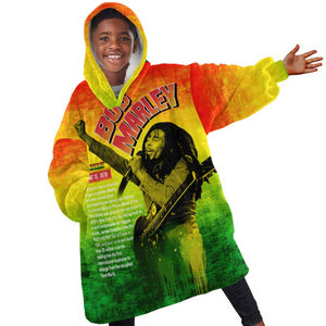 The Real Legend Bob KId Wearable Blanket Hoodie African Jamaica Reggae