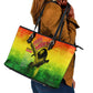 The Real Legend Bob Leather Tote Bag African Jamaica Reggae