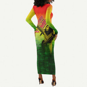 The Real Legend Bob Long Sleeve Bodycon Dress African Jamaica Reggae DT02