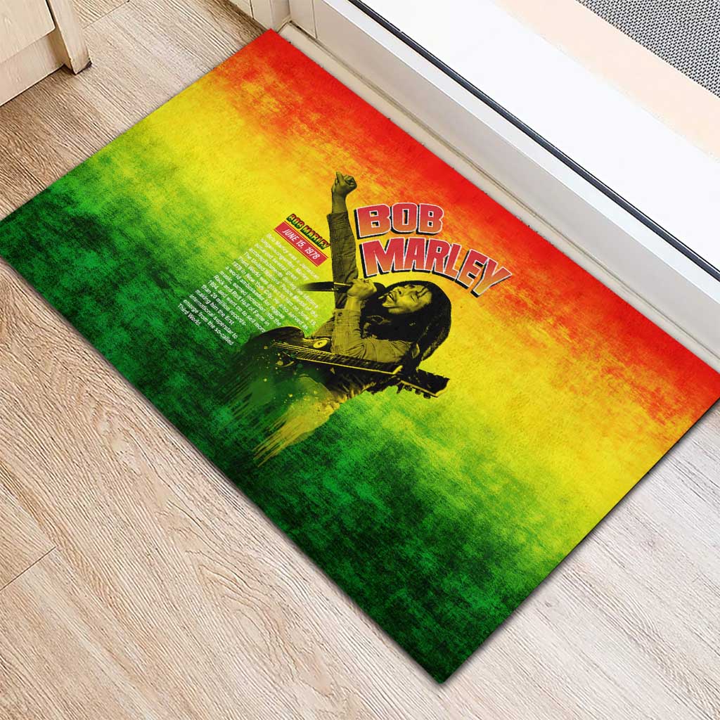 The Real Legend Bob Rubber Doormat African Jamaica Reggae