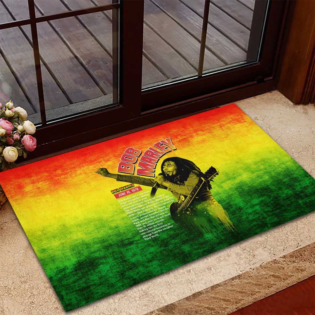 The Real Legend Bob Rubber Doormat African Jamaica Reggae
