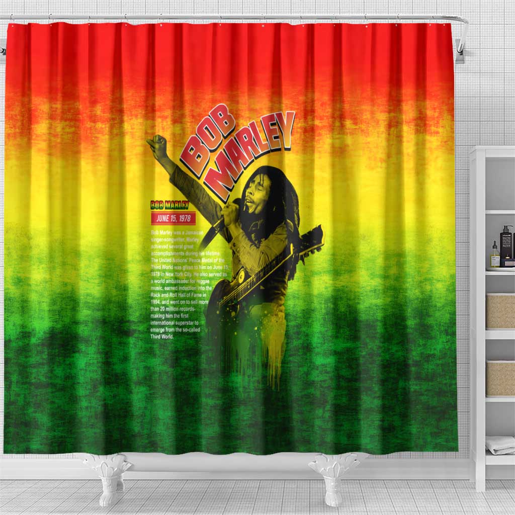 The Real Legend Bob Shower Curtain African Jamaica Reggae