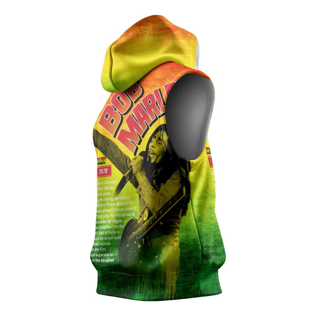 The Real Legend Bob Sleeveless Hoodie African Jamaica Reggae - African Pride