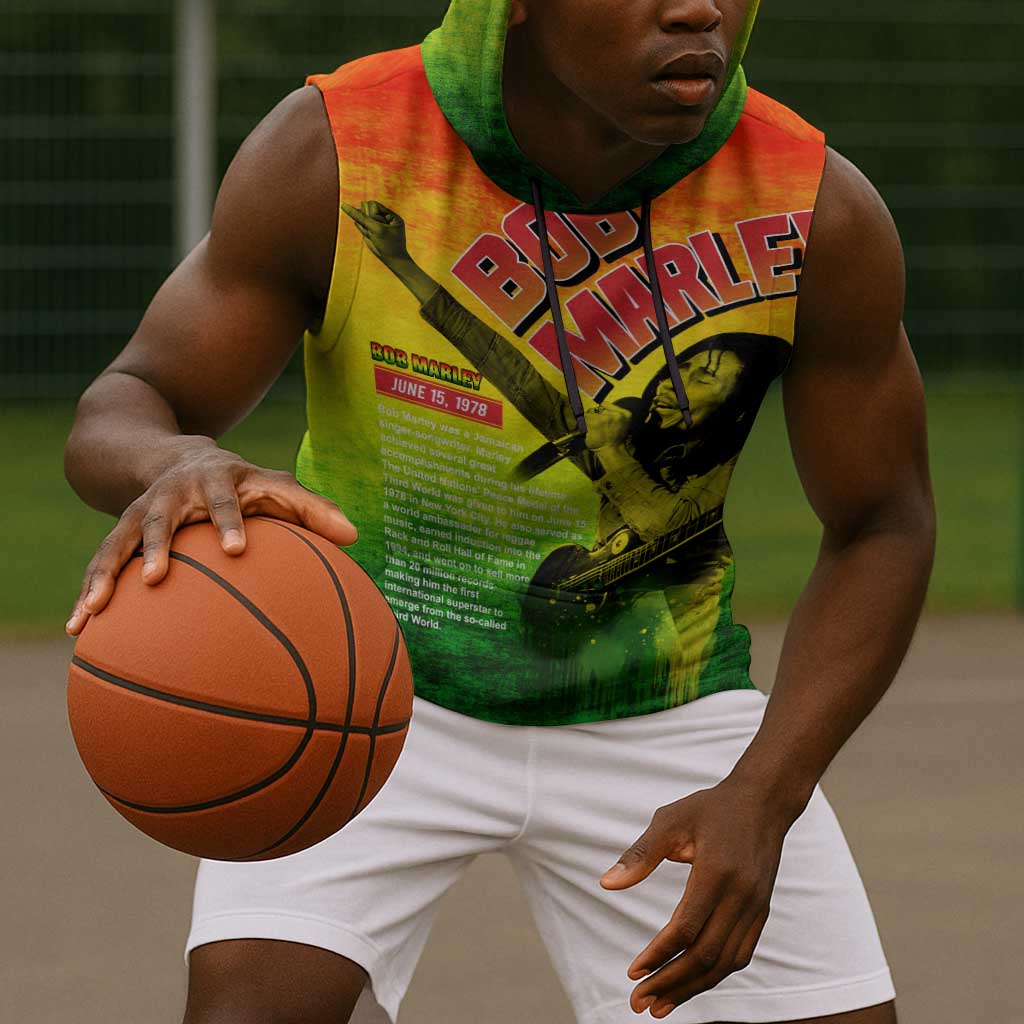 The Real Legend Bob Sleeveless Hoodie African Jamaica Reggae - African Pride
