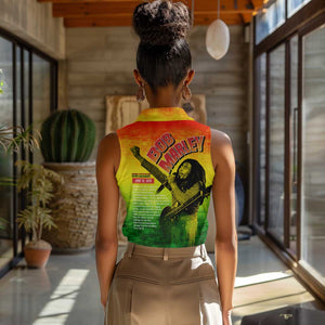 The Real Legend Bob Women Sleeveless Polo Shirt African Jamaica Reggae