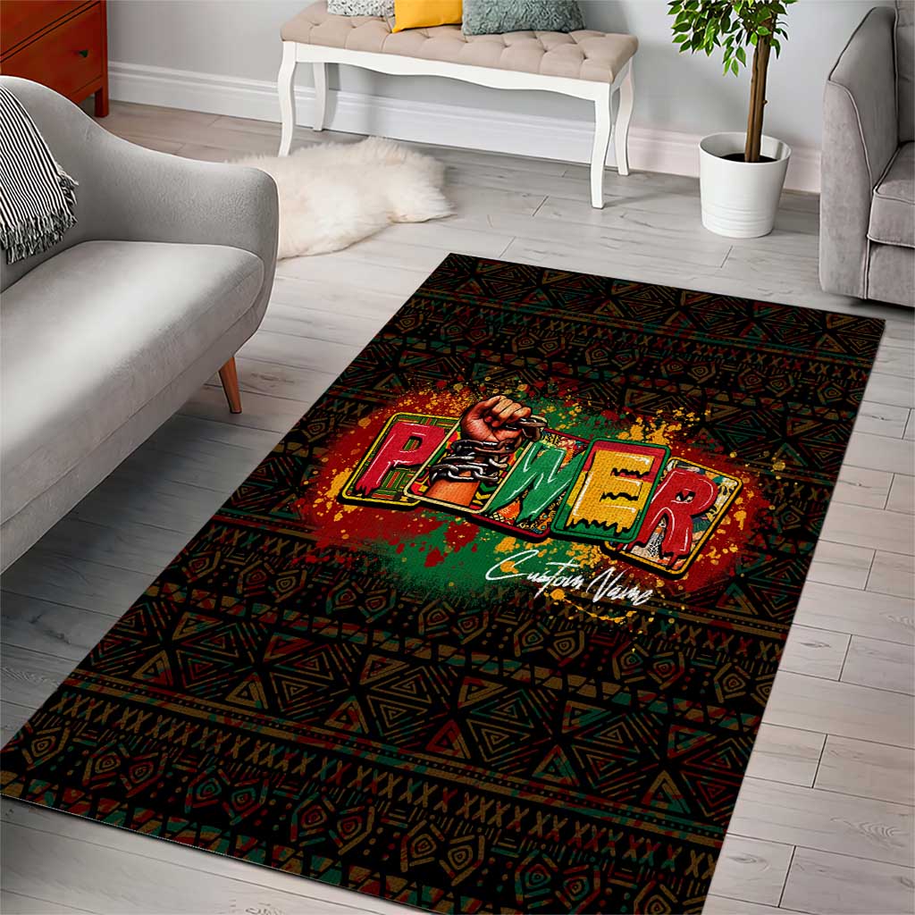 Personalized Power African Area Rug