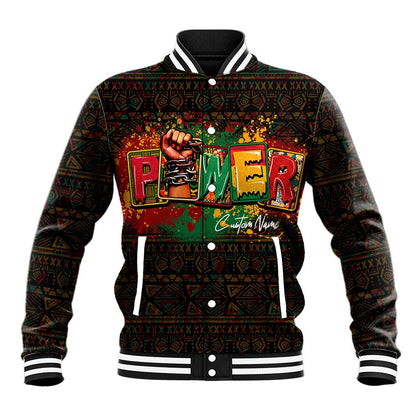 Personalized Power African Baseball Jacket DT02