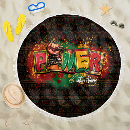 Personalized Power African Beach Blanket