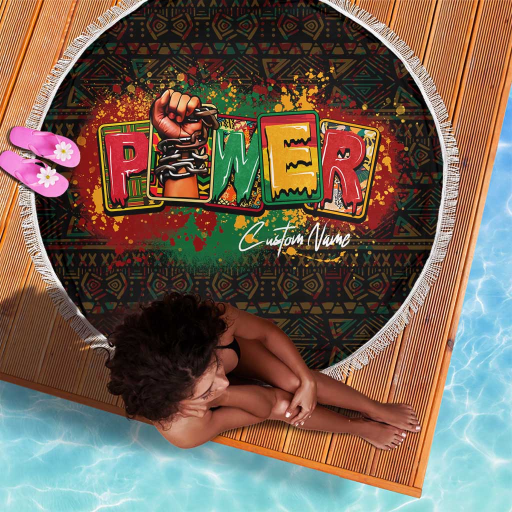 Personalized Power African Beach Blanket