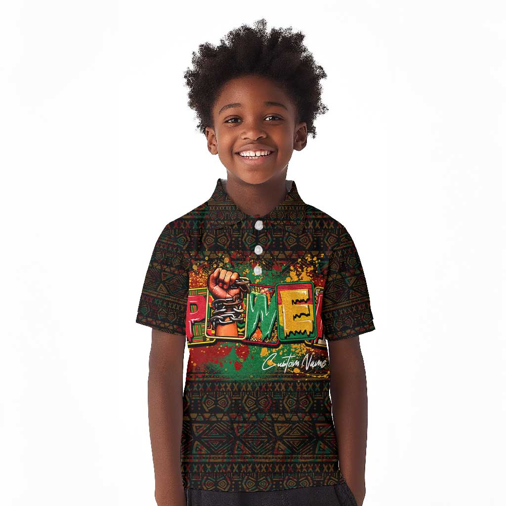Personalized Power African Kid Polo Shirt