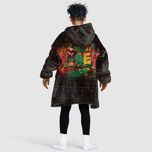 Personalized Power African KId Wearable Blanket Hoodie