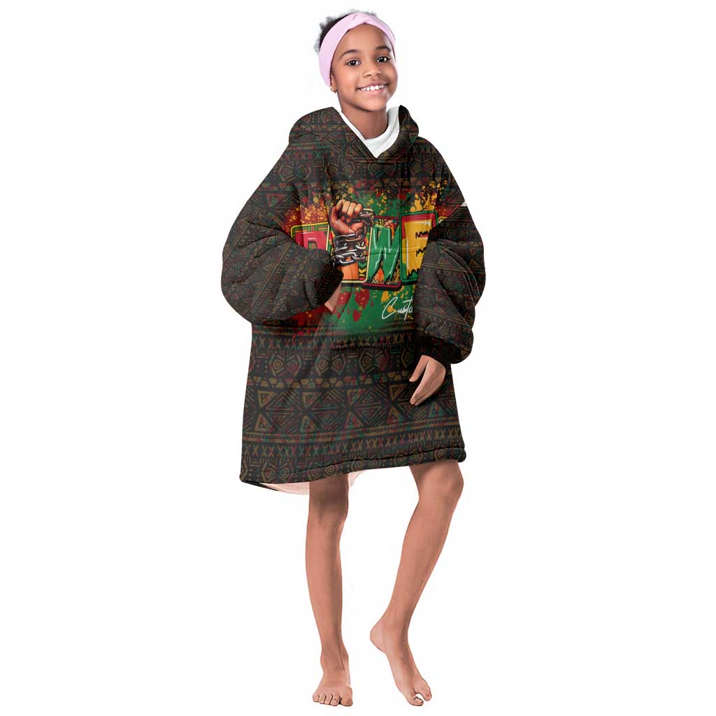 Personalized Power African KId Wearable Blanket Hoodie