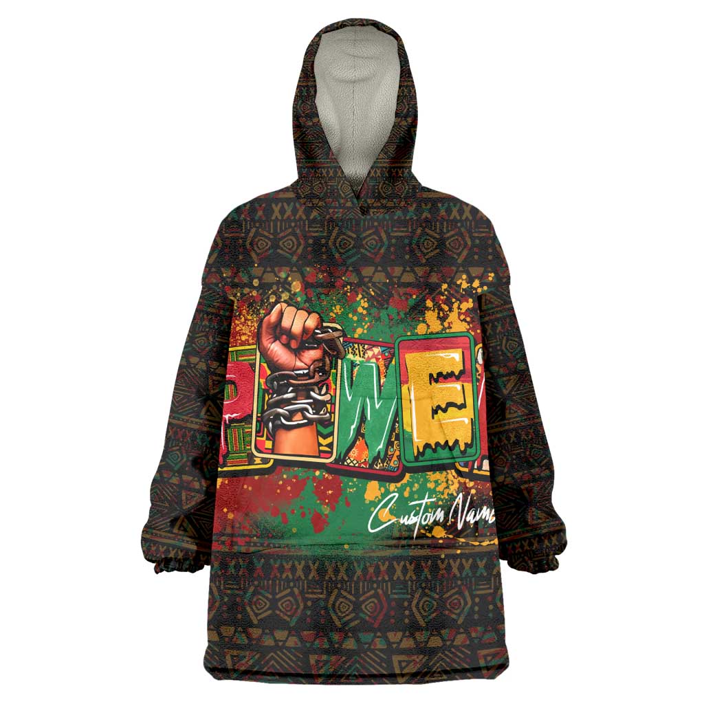 Personalized Power African KId Wearable Blanket Hoodie