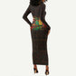Personalized Power African Long Sleeve Bodycon Dress DT02