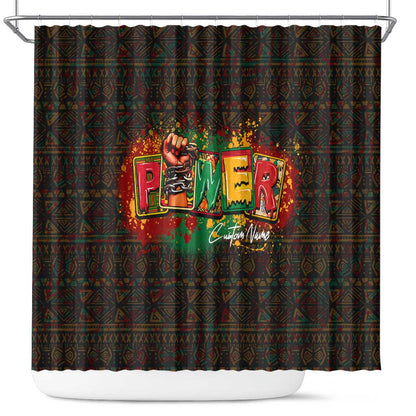 Personalized Power African Shower Curtain