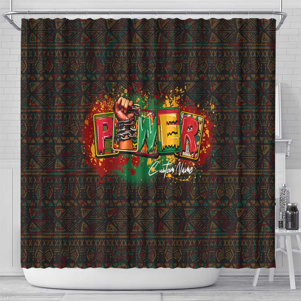 Personalized Power African Shower Curtain