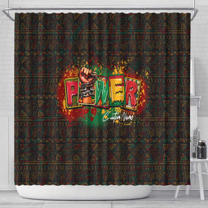 Personalized Power African Shower Curtain