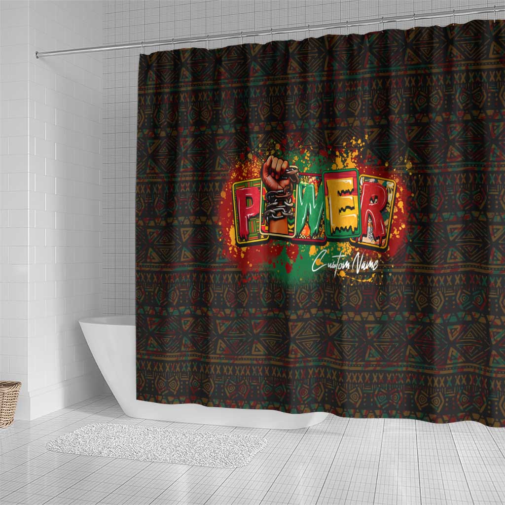 Personalized Power African Shower Curtain
