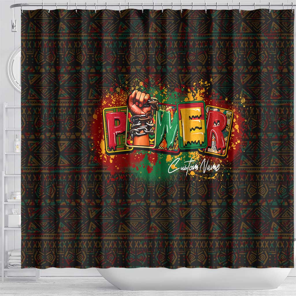 Personalized Power African Shower Curtain
