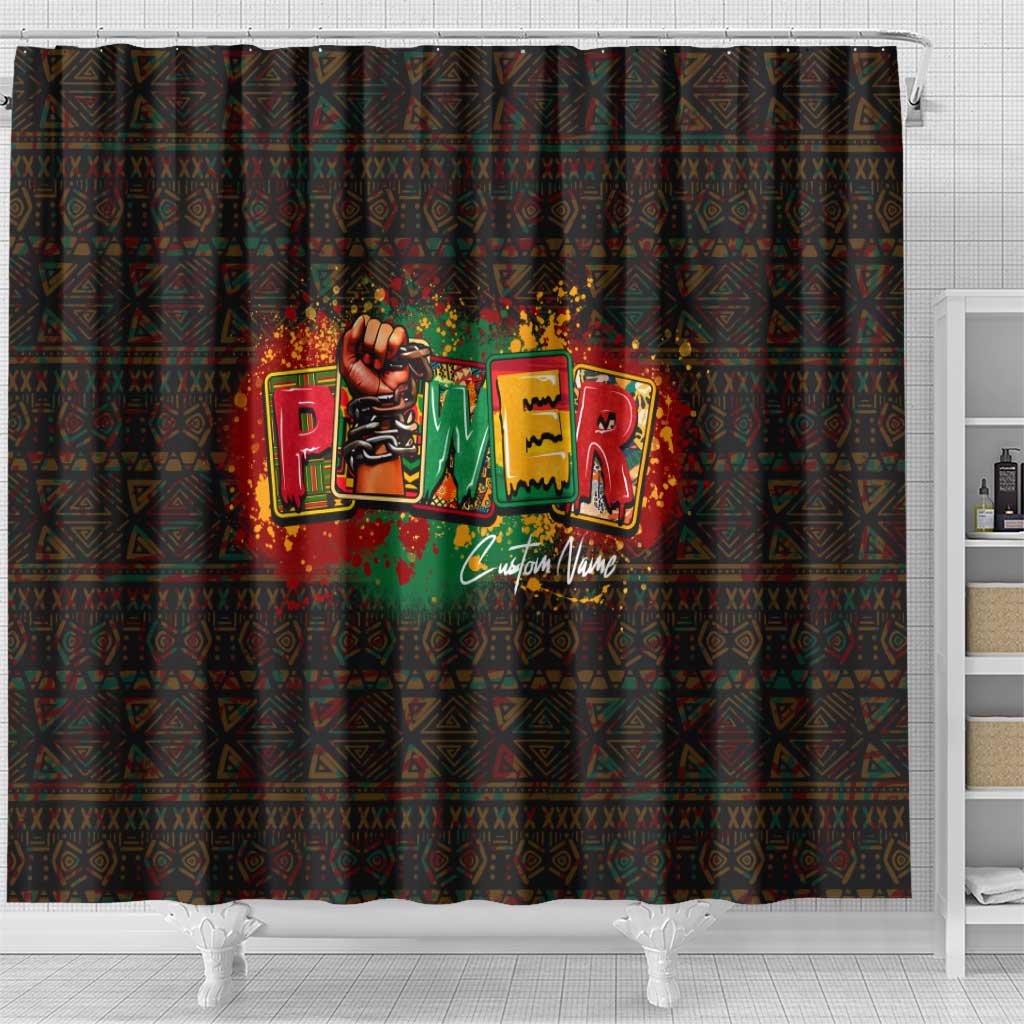 Personalized Power African Shower Curtain