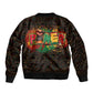 Personalized Power African Sleeve Zip Bomber Jacket