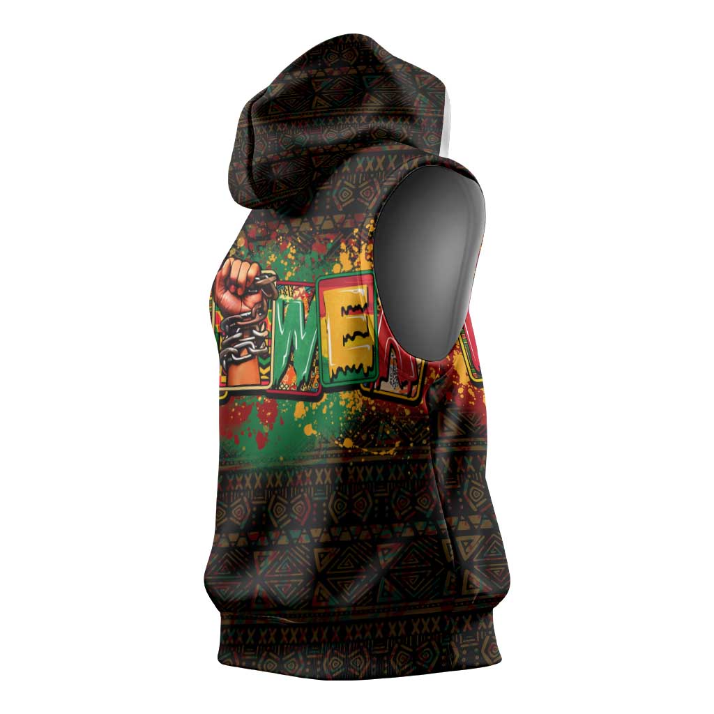 Personalized Power African Sleeveless Hoodie - African Pride