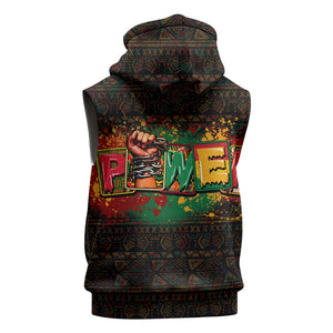 Personalized Power African Sleeveless Zip Hoodie - African Pride