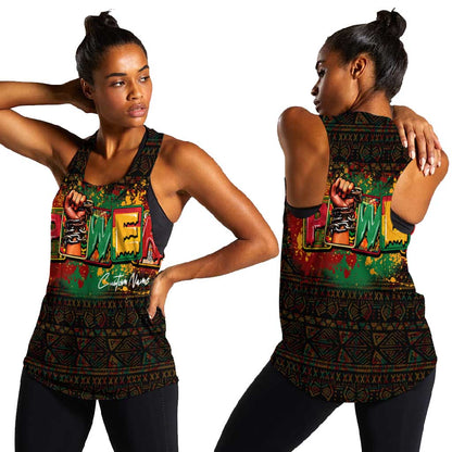 Personalized Power African Women Racerback Tank