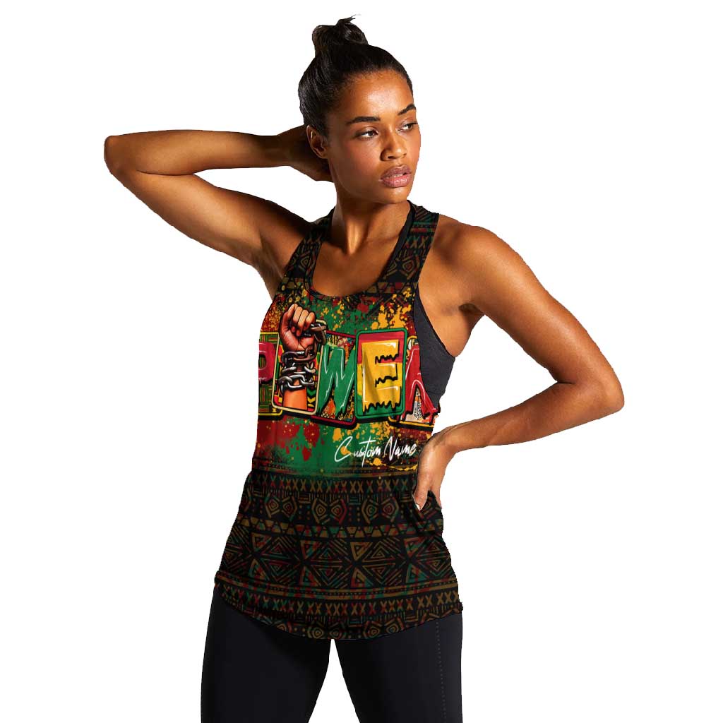 Personalized Power African Women Racerback Tank
