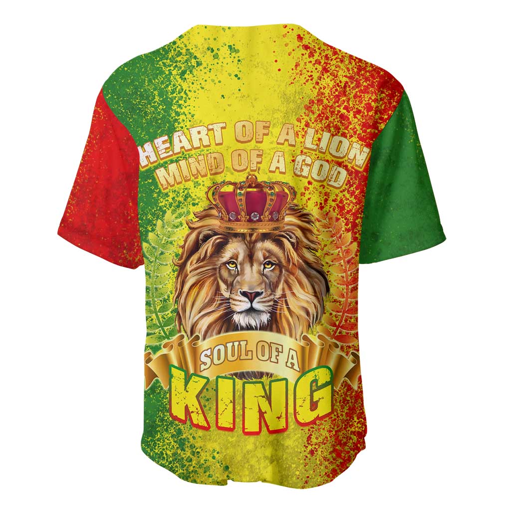 King's African Spirit Baseball Jersey Heart of A Lion