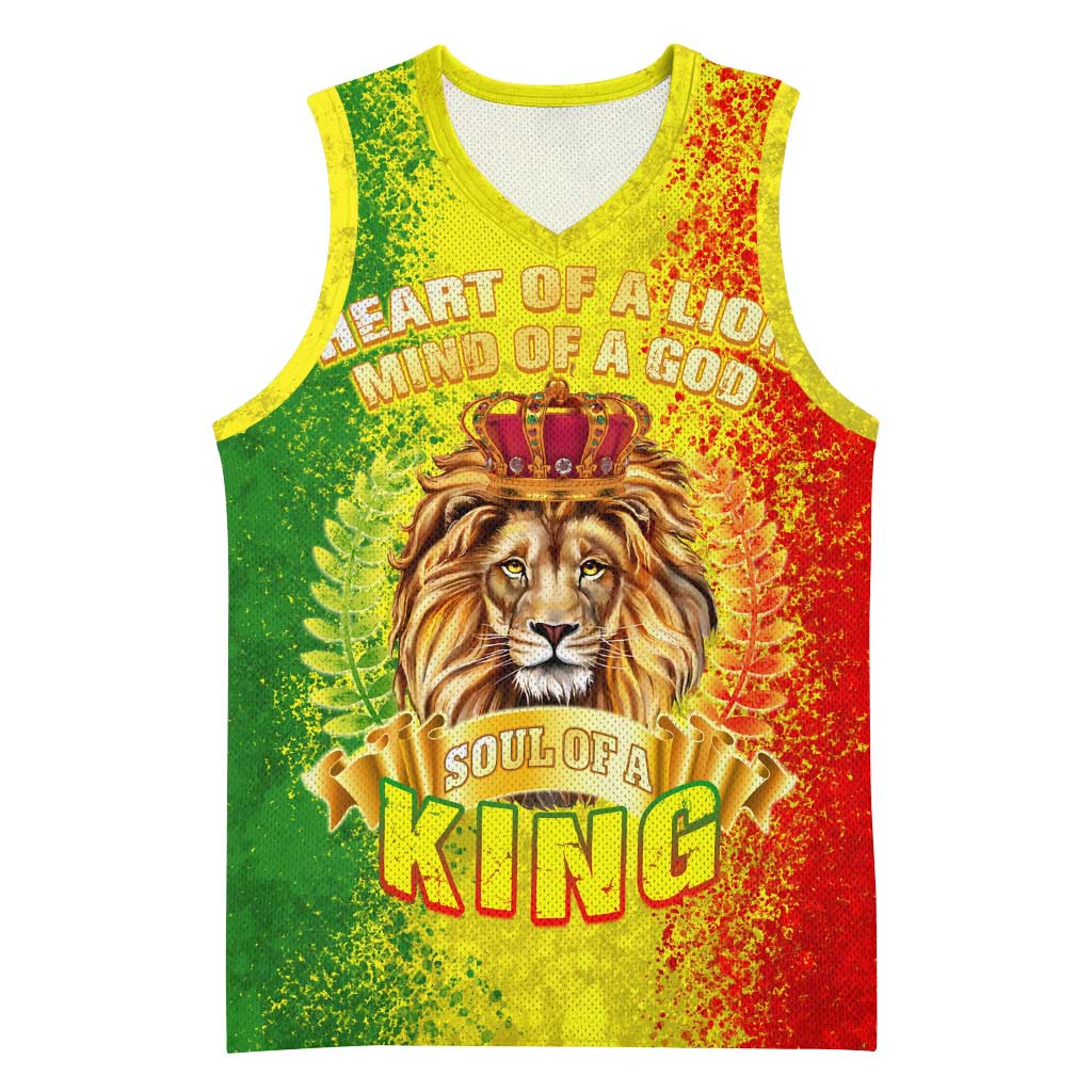 King's African Spirit Basketball Jersey Heart of A Lion - African Pride