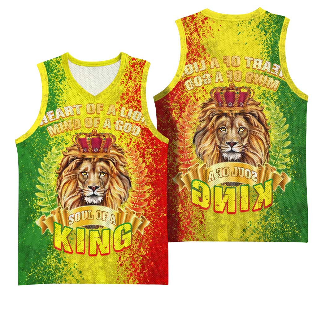 King's African Spirit Basketball Jersey Heart of A Lion - African Pride