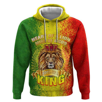 King's African Spirit Hoodie Heart of A Lion
