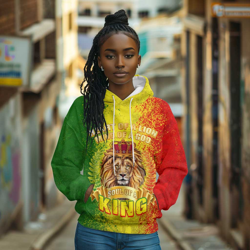 King's African Spirit Hoodie Heart of A Lion