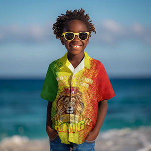 King's African Spirit Kid Hawaiian Shirt Heart of A Lion