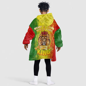 King's African Spirit KId Wearable Blanket Hoodie Heart of A Lion