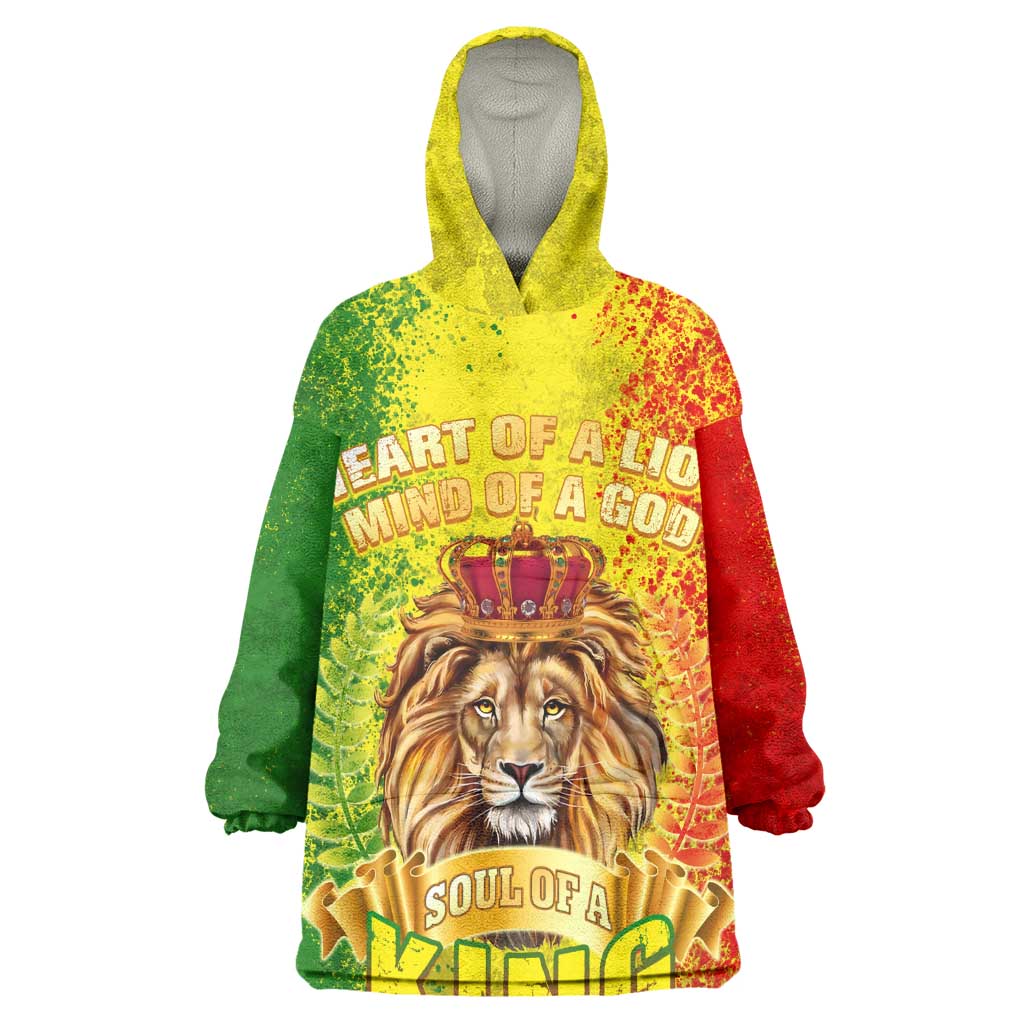 King's African Spirit KId Wearable Blanket Hoodie Heart of A Lion