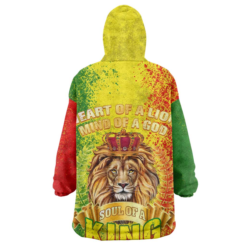 King's African Spirit KId Wearable Blanket Hoodie Heart of A Lion
