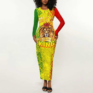 King's African Spirit Long Sleeve Bodycon Dress Heart of A Lion DT02