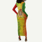 King's African Spirit Long Sleeve Bodycon Dress Heart of A Lion DT02