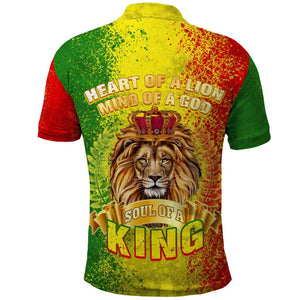 King's African Spirit Polo Shirt Heart of A Lion
