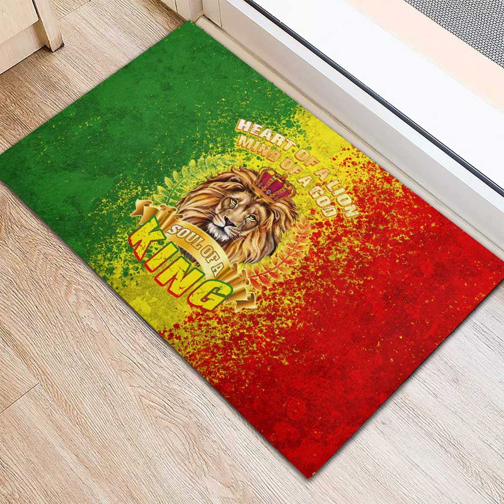 King's African Spirit Rubber Doormat Heart of A Lion